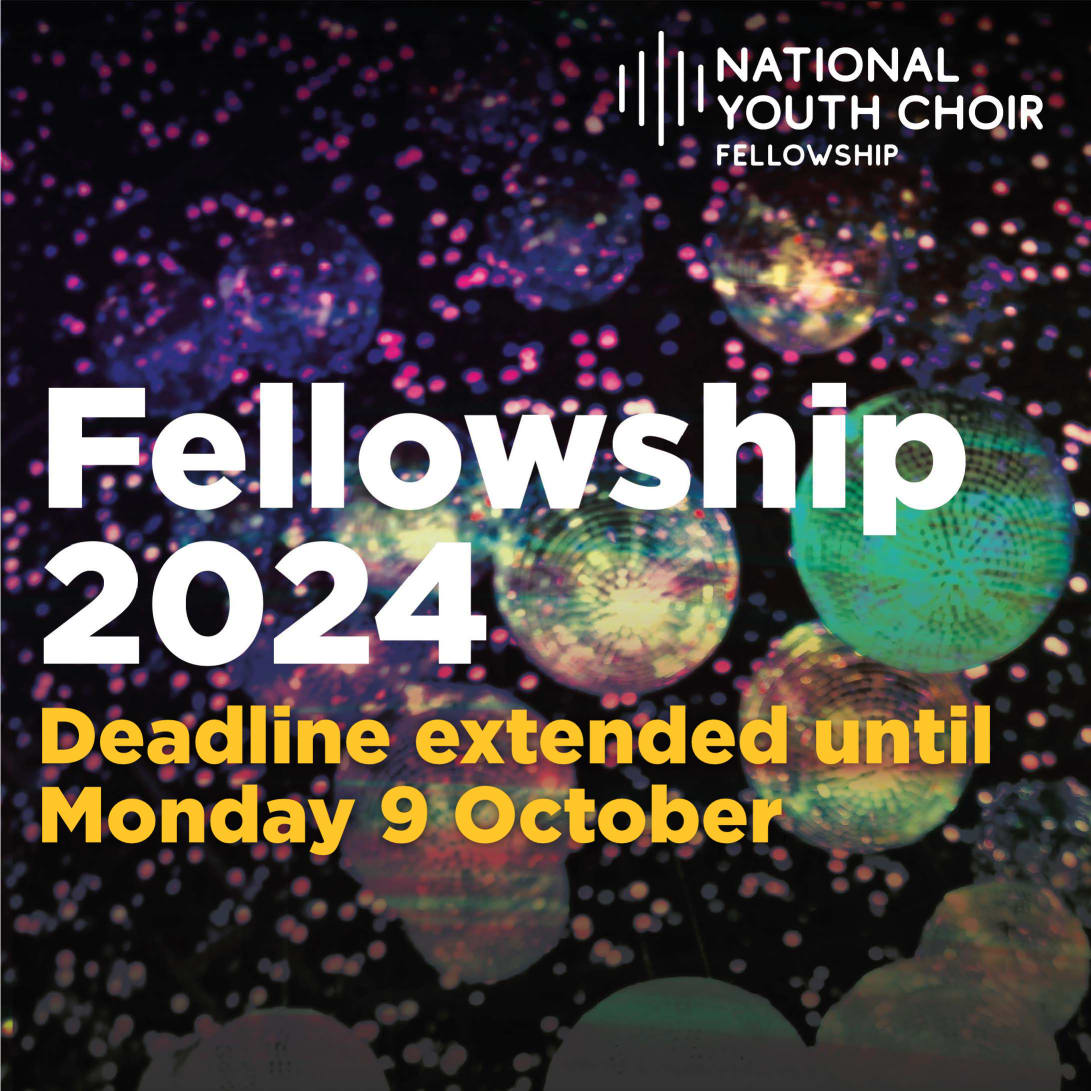 Graphic reads: Fellowship 2024, Deadline extended until Monday 9 October